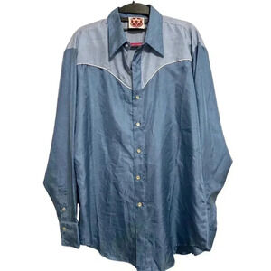 Stable Gear Western Wear Mens Colorblock Long Sleeve Shirt Size Large 16- 16 1/2